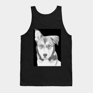 Husky Shepherd Crossbreed with Blue Eyes Tank Top